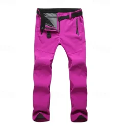 Men's Women's Hiking Pants Trousers Waterproof Hiking Pants Outdoor Fleece Lining Pants / Trousers [Ms. B]Purple [Lady B] Army Green S M L XL XXL