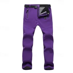 Men's Women's Hiking Pants Trousers Waterproof Hiking Pants Outdoor Fleece Lining Pants / Trousers [Ms. B]Purple [Lady B] Army Green S M L XL XXL