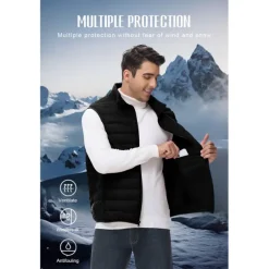 Men's Women's Hiking Vest Sleeveless Top Outdoor Thermal Warm Portable Ultra Light (UL) Winter Pocket Down Light Yellow Dark Grey Dark Pink Work Traveling Winter Sports