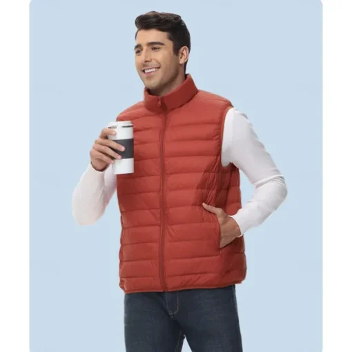 Men's Women's Hiking Vest Sleeveless Top Outdoor Thermal Warm Portable Ultra Light (UL) Winter Pocket Down Light Yellow Dark Grey Dark Pink Work Traveling Winter Sports