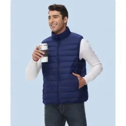 Men's Women's Hiking Vest Sleeveless Top Outdoor Thermal Warm Portable Ultra Light (UL) Winter Pocket Down Light Yellow Dark Grey Dark Pink Work Traveling Winter Sports