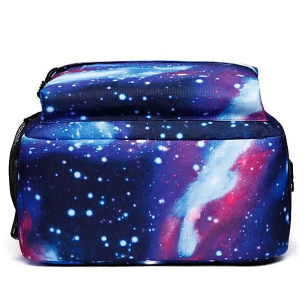 Men's Women's Kid's Backpack School Bag Bookbag 3D Print Functional Backpack Daily Galaxy 3D Print Canvas Large Capacity Waterproof Zipper Blue Light Purple Fuchsia