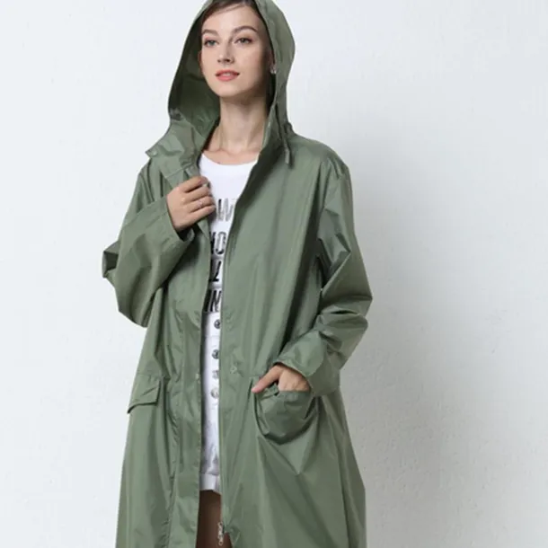 Men's Women's Rain Poncho Waterproof Hiking Jacket Rain Jacket Outdoor Waterproof Quick Dry Lightweight Comfortable Outerwear Windbreaker Raincoat Fishing Climbing Beach Light Khaki Sea Blue Dark