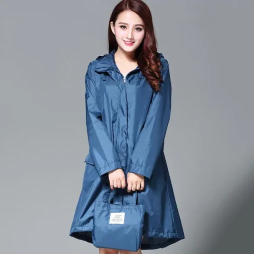 Men's Women's Rain Poncho Waterproof Hiking Jacket Rain Jacket Outdoor Waterproof Quick Dry Lightweight Comfortable Outerwear Windbreaker Raincoat Fishing Climbing Beach Light Khaki Sea Blue Dark