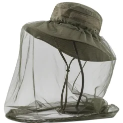 Men's Women's Sun Hat Hiking Hat Mosquito Head Net Hat 1 pcs Summer Outdoor Portable Anti-Mosquito Anti-Eradiation Comfortable Patchwork Polyester Army Green Khaki Dark Gray for Fishing