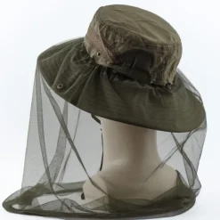 Men's Women's Sun Hat Hiking Hat Mosquito Head Net Hat 1 pcs Summer Outdoor Portable Anti-Mosquito Anti-Eradiation Comfortable Patchwork Polyester Army Green Khaki Dark Gray for Fishing