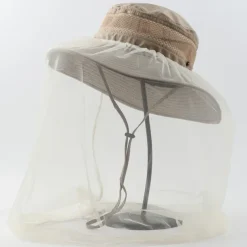 Men's Women's Sun Hat Hiking Hat Mosquito Head Net Hat 1 pcs Summer Outdoor Portable Anti-Mosquito Anti-Eradiation Comfortable Patchwork Polyester Army Green Khaki Dark Gray for Fishing