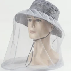 Men's Women's Sun Hat Hiking Hat Mosquito Head Net Hat 1 pcs Summer Outdoor Portable Anti-Mosquito Anti-Eradiation Comfortable Patchwork Polyester Army Green Khaki Dark Gray for Fishing