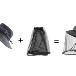 Men's Women's Sun Hat Hiking Hat Mosquito Head Net Hat 1 pcs Summer Outdoor Portable Anti-Mosquito Anti-Eradiation Comfortable Patchwork Polyester Army Green Khaki Dark Gray for Fishing