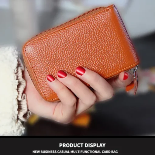 Men's Women's Wallet Credit Card Holder Wallet PU Leather Outdoor Shopping Daily Zipper Large Capacity Lightweight Durable Solid Color Black Red Navy Blue