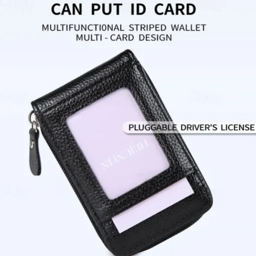 Men's Women's Wallet Credit Card Holder Wallet PU Leather Outdoor Shopping Daily Zipper Large Capacity Lightweight Durable Solid Color Black Red Navy Blue