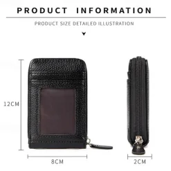 Men's Women's Wallet Credit Card Holder Wallet PU Leather Outdoor Shopping Daily Zipper Large Capacity Lightweight Durable Solid Color Black Red Navy Blue