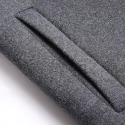 Men's Wool Coat Overcoat Trench Coat Long Trench Coat Daily Vacation Fall & Winter Wool Thermal Warm Windproof Outerwear Clothing Apparel Fashion Classic Color Block Pocket Hooded Single Breasted