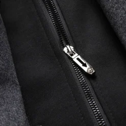 Men's Wool Coat Overcoat Trench Coat Long Trench Coat Daily Vacation Fall & Winter Wool Thermal Warm Windproof Outerwear Clothing Apparel Fashion Classic Color Block Pocket Hooded Single Breasted