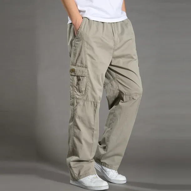 Men's Work Pants Hiking Cargo Pants Hiking Pants Trousers Summer Outdoor Ripstop Quick Dry Multi Pockets Breathable Cotton Pants / Trousers Bottoms Army Green Khaki Black Work Hunting Fishing M L XL