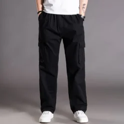 Men's Work Pants Hiking Cargo Pants Hiking Pants Trousers Summer Outdoor Ripstop Quick Dry Multi Pockets Breathable Cotton Pants / Trousers Bottoms Army Green Light Grey Black Work Hunting Fishing L