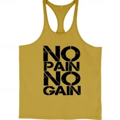 Men's Workout Tank Top Running Tank Top Gym Tank Top Sleeveless Vest / Gilet Casual Athleisure Breathable Quick Dry Soft Gym Workout Running Walking Sportswear Activewear Black White Yellow