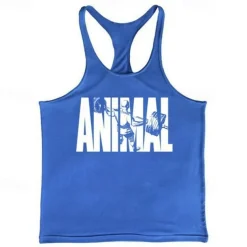 Men's Workout Tank Top Running Tank Top Gym Tank Top Sleeveless Vest / Gilet Casual Athleisure Breathable Quick Dry Soft Gym Workout Running Walking Sportswear Activewear Graphic Black White Yellow