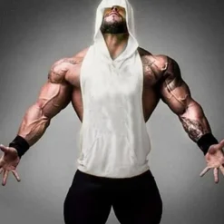 Men's Workout Tank Top Running Tank Top Gym Tank Top Sleeveless Vest / Gilet Casual Athleisure Cotton Breathable Quick Dry Soft Gym Workout Running Walking Sportswear Activewear Solid Colored Black