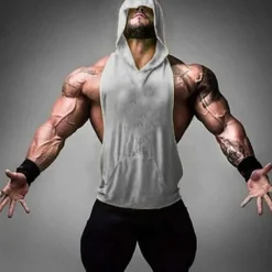 Men's Workout Tank Top Running Tank Top Gym Tank Top Sleeveless Vest / Gilet Casual Athleisure Cotton Breathable Quick Dry Soft Gym Workout Running Walking Sportswear Activewear Solid Colored Black