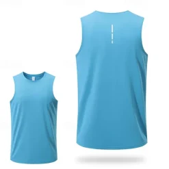 Men's Workout Tank Top Running Tank Top Gym Tank Top Sleeveless Vest / Gilet Casual Athleisure Breathable Quick Dry Soft Gym Workout Running Walking Sportswear Activewear Solid Colored Black White