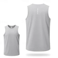 Men's Workout Tank Top Running Tank Top Gym Tank Top Sleeveless Vest / Gilet Casual Athleisure Breathable Quick Dry Soft Gym Workout Running Walking Sportswear Activewear Solid Colored Black White