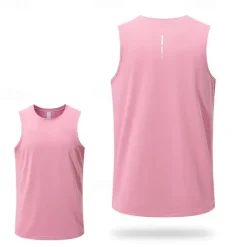 Men's Workout Tank Top Running Tank Top Gym Tank Top Sleeveless Vest / Gilet Casual Athleisure Breathable Quick Dry Soft Gym Workout Running Walking Sportswear Activewear Solid Colored Black White