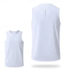 Men's Workout Tank Top Running Tank Top Gym Tank Top Sleeveless Vest / Gilet Casual Athleisure Breathable Quick Dry Soft Gym Workout Running Walking Sportswear Activewear Solid Colored Black White