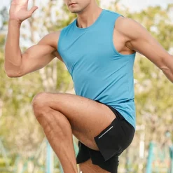 Men's Workout Tank Top Running Tank Top Gym Tank Top Sleeveless Vest / Gilet Casual Athleisure Breathable Quick Dry Soft Gym Workout Running Walking Sportswear Activewear Solid Colored Black White