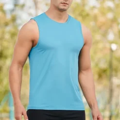 Men's Workout Tank Top Running Tank Top Gym Tank Top Sleeveless Vest / Gilet Casual Athleisure Breathable Quick Dry Soft Gym Workout Running Walking Sportswear Activewear Solid Colored Black White