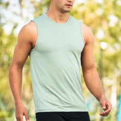 Men's Workout Tank Top Running Tank Top Gym Tank Top Sleeveless Vest / Gilet Casual Athleisure Breathable Quick Dry Soft Gym Workout Running Walking Sportswear Activewear Solid Colored Black White