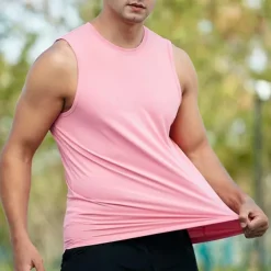 Men's Workout Tank Top Running Tank Top Gym Tank Top Sleeveless Vest / Gilet Casual Athleisure Breathable Quick Dry Soft Gym Workout Running Walking Sportswear Activewear Solid Colored Black White