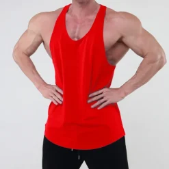 Men's Workout Tank Top Running Tank Top Gym Tank Top Sleeveless Vest / Gilet Casual Athleisure Cotton Breathable Quick Dry Soft Gym Workout Running Walking Sportswear Activewear Solid Colored Black