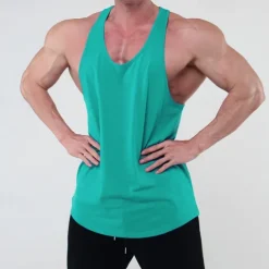 Men's Workout Tank Top Running Tank Top Gym Tank Top Sleeveless Vest / Gilet Casual Athleisure Cotton Breathable Quick Dry Soft Gym Workout Running Walking Sportswear Activewear Solid Colored Black