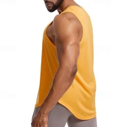 Men's Workout Tank Top Running Tank Top Gym Tank Top Sleeveless Vest / Gilet Casual Athleisure Breathable Quick Dry Soft Gym Workout Running Walking Sportswear Activewear Solid Colored Peacock Blue
