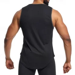 Men's Workout Tank Top Running Tank Top Gym Tank Top Sleeveless Vest / Gilet Casual Athleisure Breathable Quick Dry Soft Gym Workout Running Walking Sportswear Activewear Solid Colored Peacock Blue