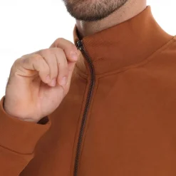 Men's Zip Hoodie Sweatshirt Pullover Navy Blue Green Khaki Gray Standing Collar Color Block Sports & Outdoor Sports Weekend Streetwear Cool Casual Spring & Fall Clothing Apparel Hoodies Sweatshirts