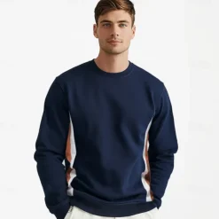 Men's Zip Hoodie Sweatshirt Pullover Apricot Black Navy Blue Blue Orange Standing Collar Color Block Sports & Outdoor Sports Weekend Streetwear Cool Casual Spring & Fall Clothing Apparel Hoodies