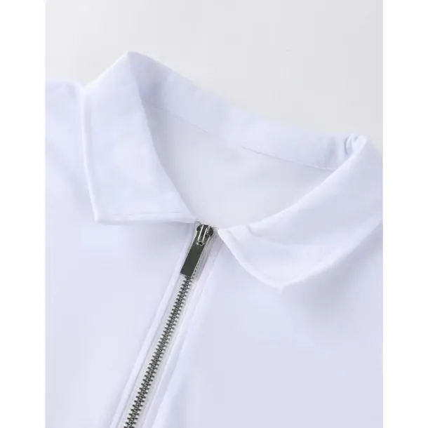 Men's Zip Polo Golf Shirt Vacation Casual Quarter Zip Short Sleeve Fashion Solid Color Plain Classic Summer Regular Fit Black White Navy Blue Royal Blue Light Grey Pale Blue Zip Polo