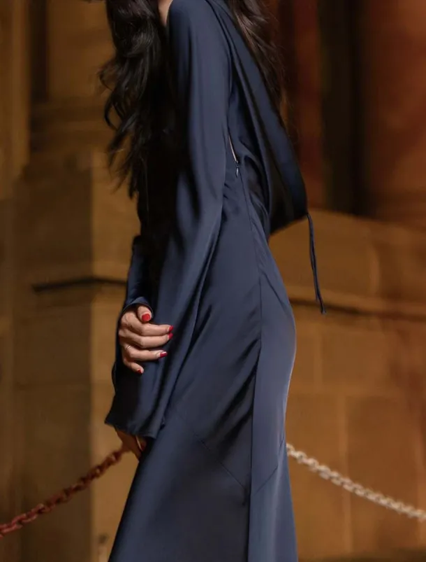 Mermaid / Trumpet Party Dresses Elegant Dress Wedding Wedding Guest Floor Length Long Sleeve Off Shoulder Polyester Backless with Strappy Derby Dresses