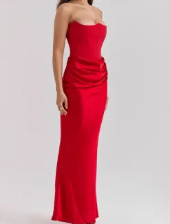 Mermaid / Trumpet Quinceanera Dresses Elegant Dress Wedding Wedding Guest Floor Length Sleeveless Strapless Spandex Backless with Ruched