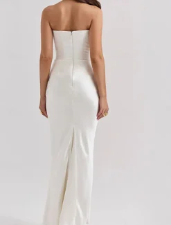 Mermaid / Trumpet Quinceanera Dresses Elegant Dress Wedding Wedding Guest Floor Length Sleeveless Strapless Spandex Backless with Ruched