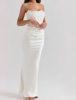 Mermaid / Trumpet Quinceanera Dresses Elegant Dress Wedding Wedding Guest Floor Length Sleeveless Strapless Spandex Backless with Ruched