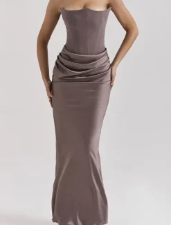 Mermaid / Trumpet Quinceanera Dresses Elegant Dress Wedding Wedding Guest Floor Length Sleeveless Strapless Spandex Backless with Ruched