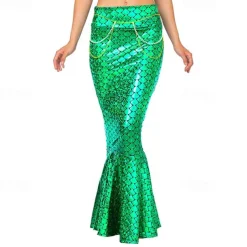 Mermaid Halloween Skirt Cosplay Costume Sexy Costume Adults' Women's Carnival Masquerade Mardi Gras Performance Party Halloween Easy Halloween Costumes Dress Up