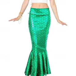 Mermaid Halloween Skirt Cosplay Costume Sexy Costume Adults' Women's Carnival Masquerade Mardi Gras Performance Party Halloween Easy Halloween Costumes Dress Up
