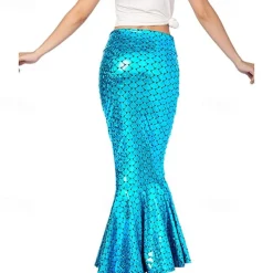 Mermaid Halloween Skirt Cosplay Costume Sexy Costume Adults' Women's Carnival Masquerade Mardi Gras Performance Party Halloween Easy Halloween Costumes Dress Up