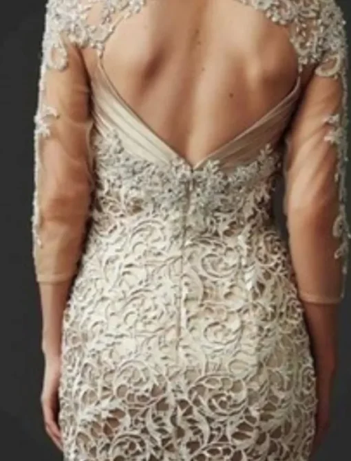 Mermaid Mother of the Bride Dress Wedding Guest Elegant Sweetheart Floor Length Lace 3/4 Length Sleeve with Lace free custom size
