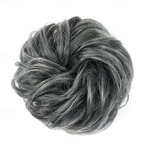 Messy Bun Hair Piece Hair Bun Scrunchies Synthetic Wavy Curly Chignon Ponytail Hair Extensions Thick Updo Hairpieces for Women Girls Kids 1PCS