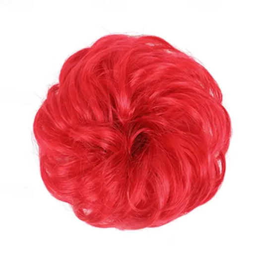 Messy Bun Hair Piece Hair Bun Scrunchies Synthetic Wavy Curly Chignon Ponytail Hair Extensions Thick Updo Hairpieces for Women Girls Kids 1PCS